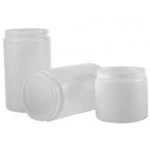 16 oz. HDPE White Wide Mouth Containers (48)