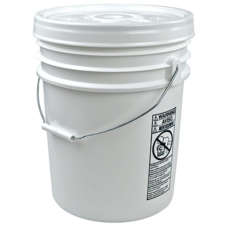 5 Gallon Un Approved Poly Open Top Pail With Lid 8008