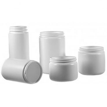 64 oz. HDPE White Wide Mouth Containers (96)